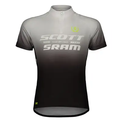 SCOTT Cyklistický dres s krátkým rukávem - SCOTT-SRAM PRO - černá/bílá