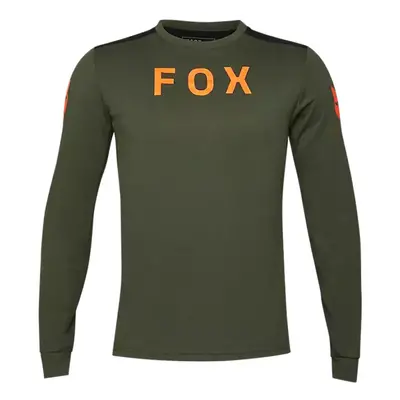 FOX Cyklistický dres s dlouhým rukávem letní - RANGER AVIATION - zelená