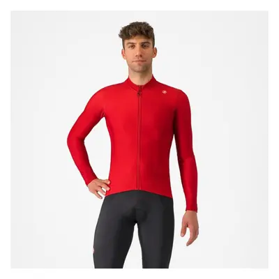 CASTELLI Cyklistický dres s dlouhým rukávem zimní - ESPRESSO THERMAL - červená