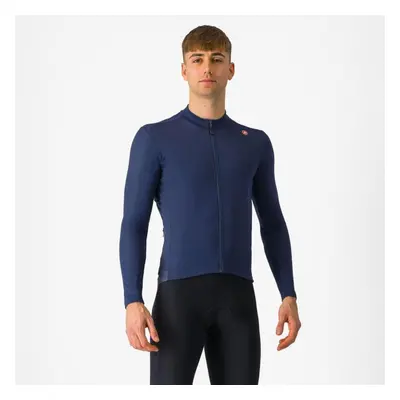 CASTELLI Cyklistický dres s dlouhým rukávem zimní - ESPRESSO THERMAL - modrá