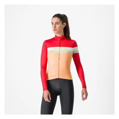 CASTELLI Cyklistický dres s dlouhým rukávem zimní - TORNARE W - oranžová