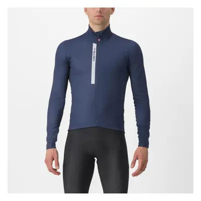 CASTELLI Cyklistický dres s dlouhým rukávem zimní - ENTRATA THERMAL - modrá