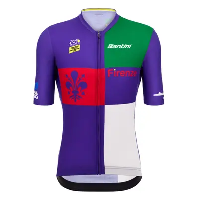 SANTINI Cyklistický dres s krátkým rukávem - TDF FIRENZE - vícebarevná