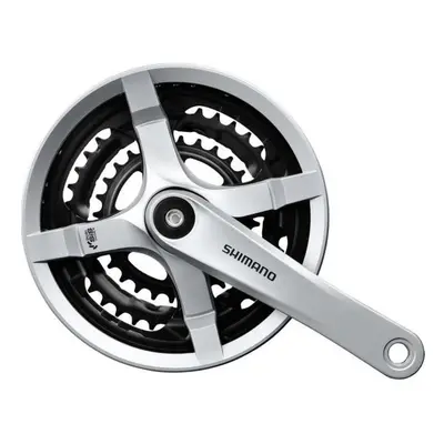 SHIMANO kliky s převodníkem - TOURNEY TY501 170mm 48/38/28 - stříbrná