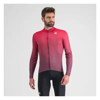 SPORTFUL Cyklistický dres s dlouhým rukávem zimní - ROCKET THERMAL - červená/fialová