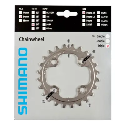 SHIMANO převodník - DEORE XT M780 24 - stříbrná