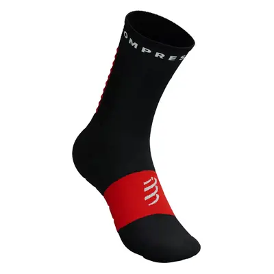 COMPRESSPORT Cyklistické ponožky klasické - ULTRA TRAIL V2.0 - černá/červená