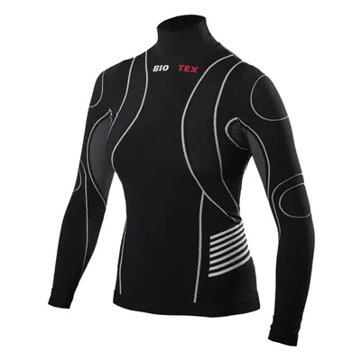 BIOTEX Cyklistické triko s dlouhým rukávem - TURTLENECK LADY - černá