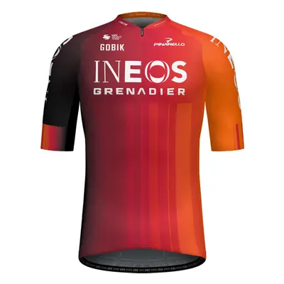 GOBIK Cyklistický dres s krátkým rukávem - ODYSSEY INEOS GRENADIERS 2025 - oranžová/červená