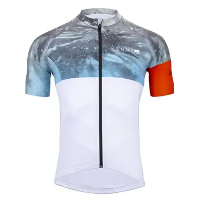 KENNY Cyklistický dres s krátkým rukávem - TECH SUMMER - bílá/modrá