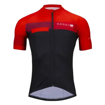 KENNY Cyklistický dres s krátkým rukávem - TECH SUMMER - červená/černá