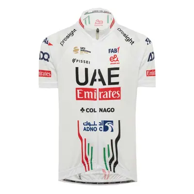 PISSEI Cyklistický dres s krátkým rukávem - UAE TEAM EMIRATES 2024 KIDS - černá/bílá/červená