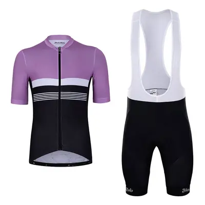 HOLOKOLO Cyklistický krátký dres a krátké kalhoty - SPORTY - bílá/růžová/černá