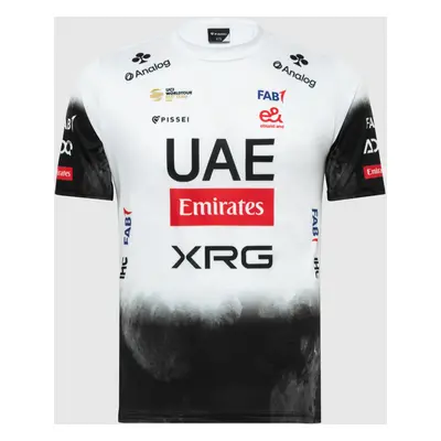 PISSEI Cyklistické triko s krátkým rukávem - UAE TEAM EMIRATES 2025 - bílá/černá