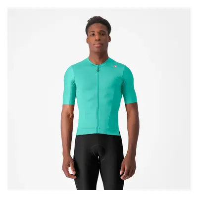 CASTELLI Cyklistický dres s krátkým rukávem - ESPRESSO - tyrkysová