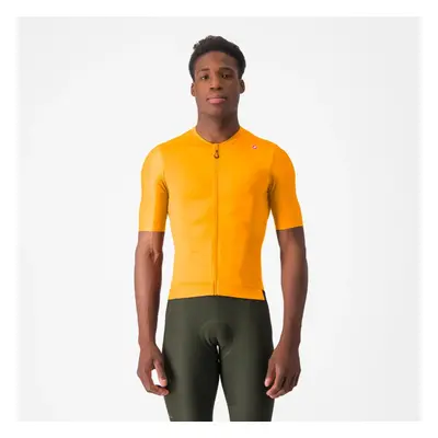 CASTELLI Cyklistický dres s krátkým rukávem - ESPRESSO - oranžová