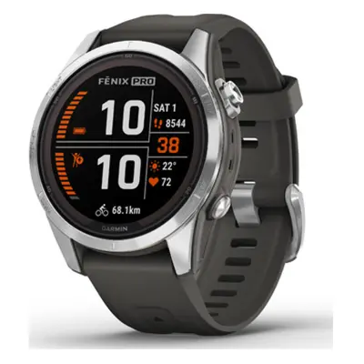 GARMIN chytré hodinky - FENIX 7S PRO SOLAR - antracitová/stříbrná