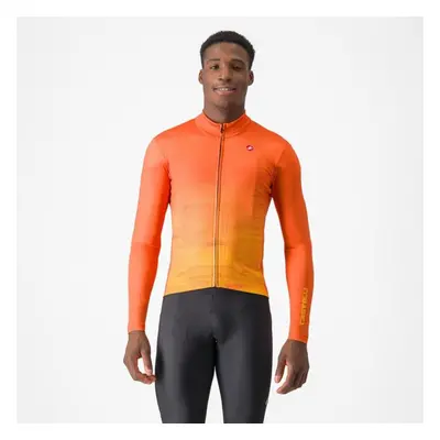 CASTELLI Cyklistický dres s dlouhým rukávem zimní - UNLIMITED THERMAL - oranžová