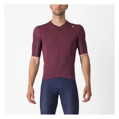 CASTELLI Cyklistický dres s krátkým rukávem - ESPRESSO - bordó