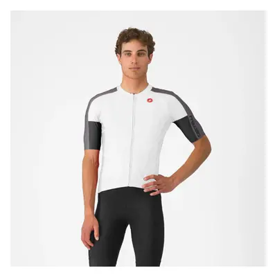 CASTELLI Cyklistický dres s krátkým rukávem - ENTRATA 6 - ivory/šedá