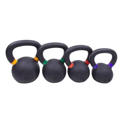 Sada powdercoated kettlebellu Sportago Ironside - 8 + 10 + 12 + 16 kg