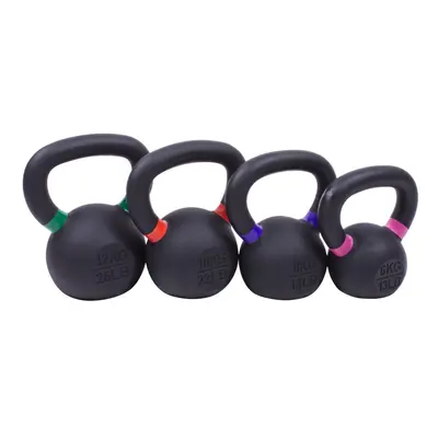 Sada powdercoated kettlebellu Sportago Ironside - 6 + 8 + 10 + 12 kg