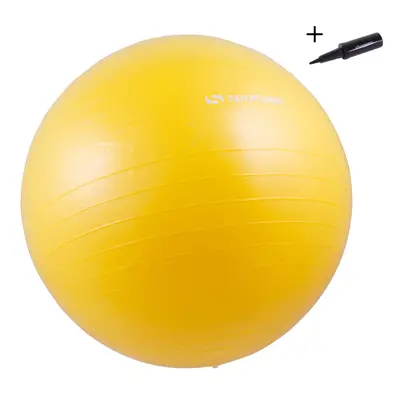 Gymnastický míč Sportago Anti-Burst 75 cm, včetně pumpičky - žlutá