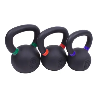 Sada powdercoated kettlebellu Sportago Ironside - 8 + 10 + 12 kg