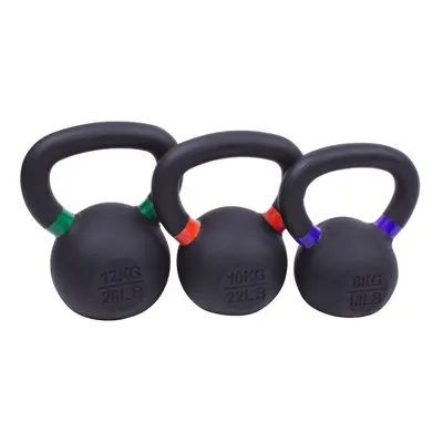 Sada powdercoated kettlebellu Sportago Ironside - 4 + 6 + 8 + 10 kg