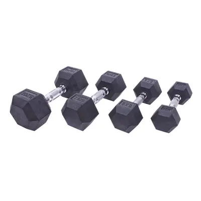 Sada jednoručních činek Sportago Hexagon - 2,5 + 5 + 7,5 + 10 kg