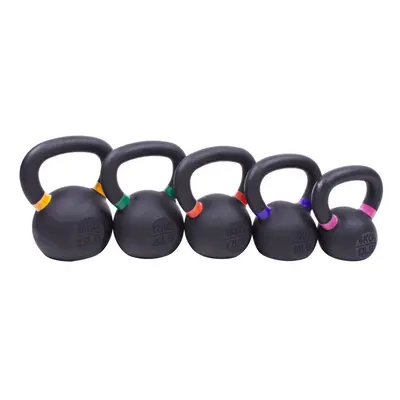 Sada powdercoated kettlebellu Sportago Ironside - 6 + 8 + 10 + 12 + 16 kg