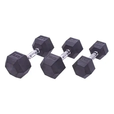 Sada jednoručních činek Sportago Hexagon - 7,5 + 10 + 12,5 kg