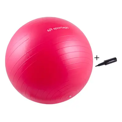 Gymnastický míč Sportago Anti-Burst 65 cm, včetně pumpičky - červená