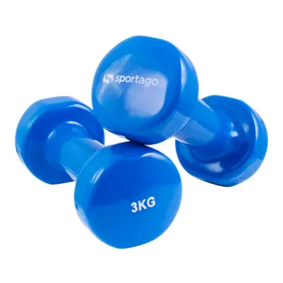 Vinylové činky Sportago Kirby, 2x3kg, modré