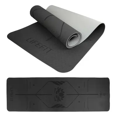 Lifefit Podložka Yoga MAT Lotos Duo 183x58x0.6cm černá