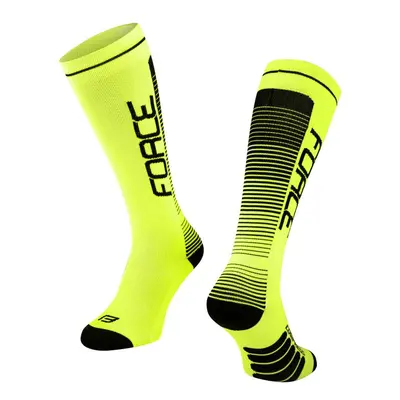 Force Ponožky F COMPRESS fluo-černé