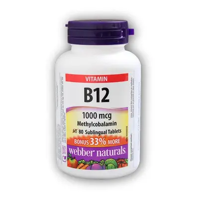 Webber Naturals Vitamin B12 1000 mcg 80 tablet