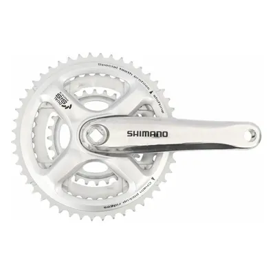 Shimano kliky FC-M191-S 170mm 48x38x28 zubů, stříbrné, bez krytu, 8 speed, pro osu čtyřhran