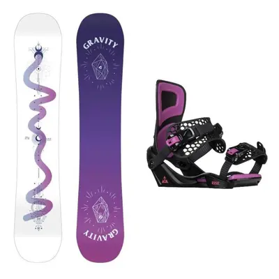 Gravity Sirene White 24/25 dámský snowboard + Gravity Rise black/purple vázání