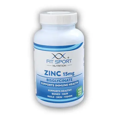 FitSport Nutrition Zinc 15mg Bisglycinate 100 vege tabs