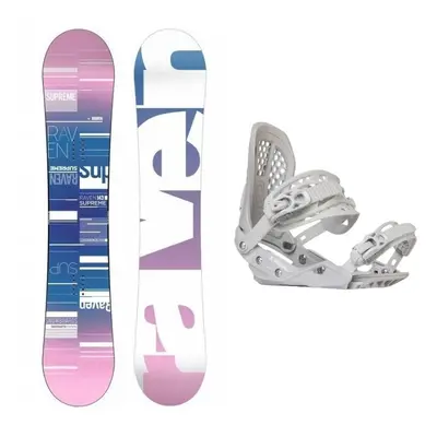 Raven Supreme white dámský snowboard + Gravity G2 Lady white vázání