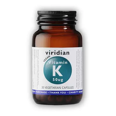 Viridian Vitamin K 50ug 30 kapslí