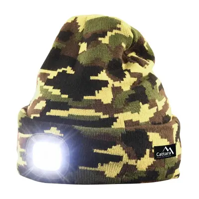 Cattara Čepice ARMY s LED svítilnou USB nabíjení