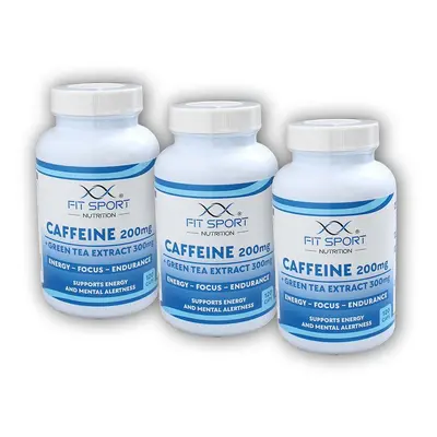 FitSport Nutrition 3x Caffeine 200mg + Green Tea Extract 300mg 120 caps