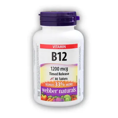 Webber Naturals Vitamin B12 1200 mcg 80 tablet