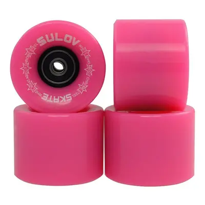 Sulov Kolečka Penny board Neon Pink 60 x 45mm 85a sada 4ks s ložisky