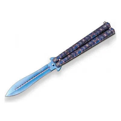 Cuchilleria Joker, s.l. Joker motýlek aluminium blue ornamet one edge 105 mm