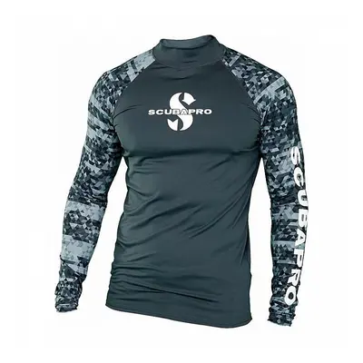 Scubapro Pánské lycrové triko RASHGUARD GRAPHITE UPF50, dlouhý rukáv