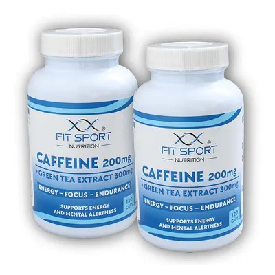 FitSport Nutrition 2x Caffeine 200mg + Green Tea Extract 300mg 120 caps