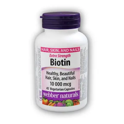 Webber Naturals Biotin 10 000 mcg 45 kapslí